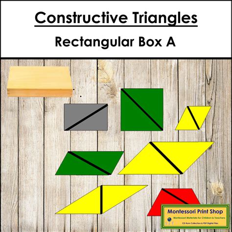 blue metal rectangle box|montessori constructive triangle boxes.